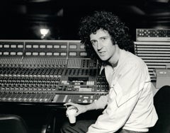 Brian May of Queen in Recording Studio Vintage Original Photograph