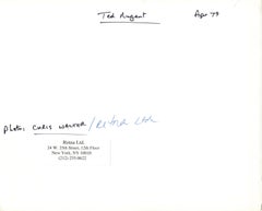 Ted Nugent Performing with Eyes Closed Vintage Original Photograph