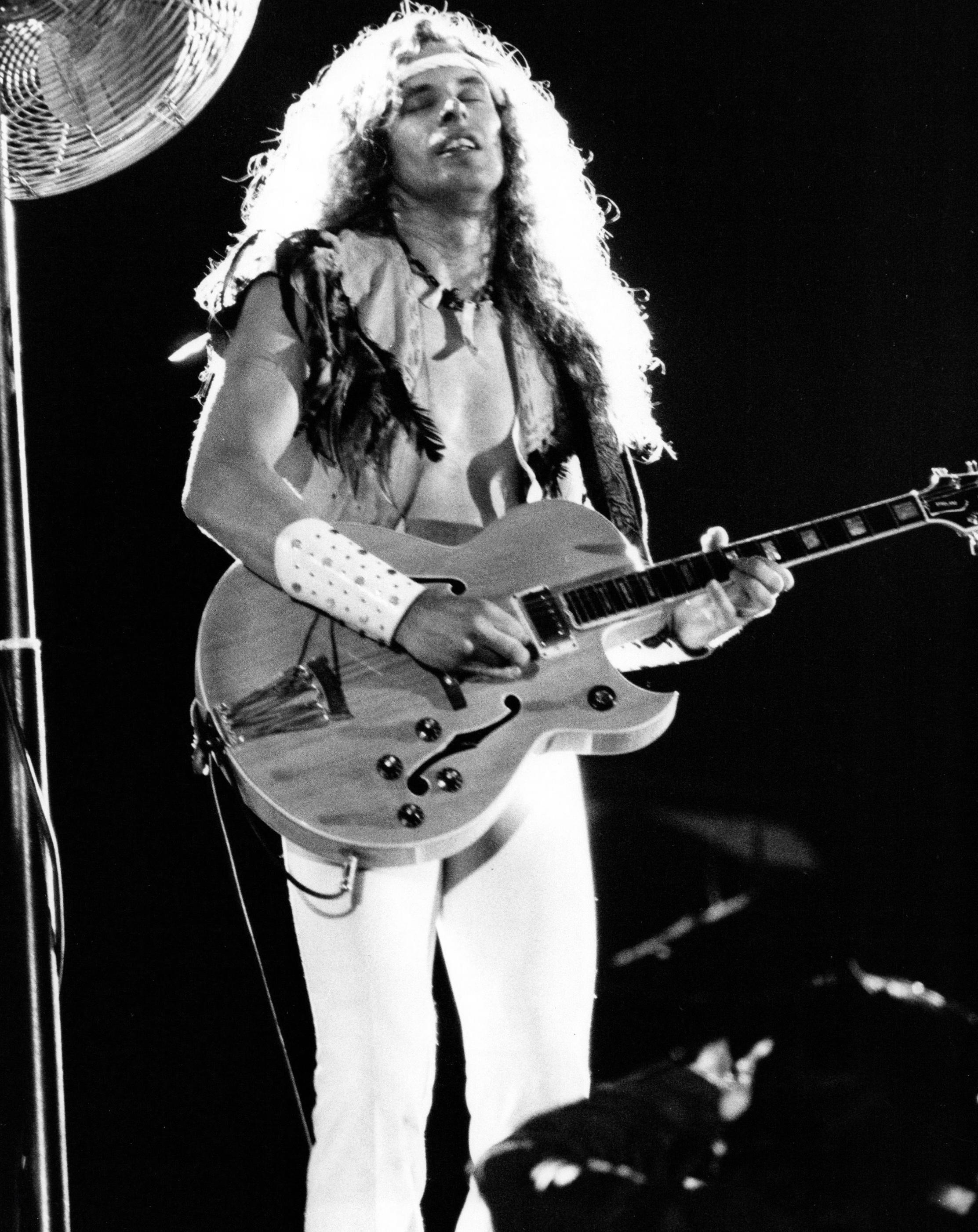 Chris Walter Portrait Photograph - Ted Nugent Performing with Eyes Closed Vintage Original Photograph