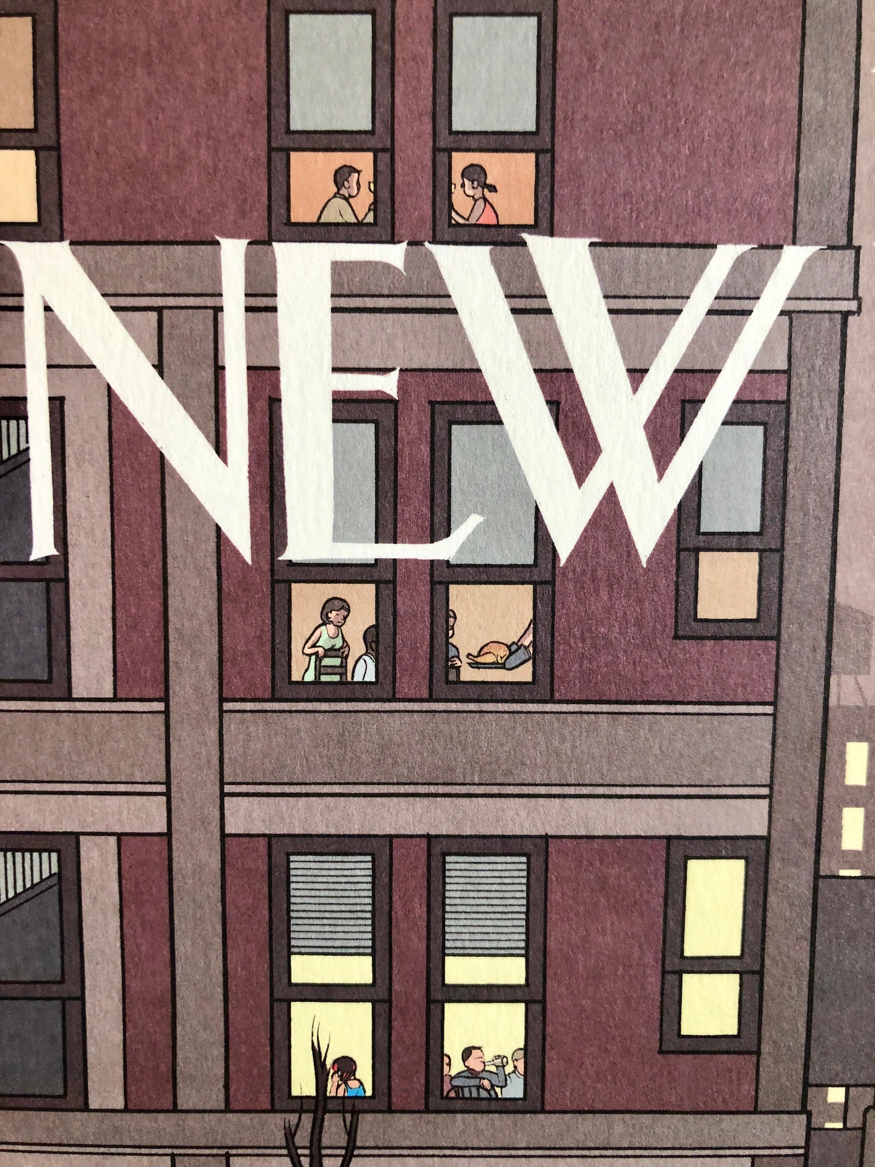 Chris Ware New Yorker Cartoonist édition limitée imprimé Thanksgiving NYC en vente 1