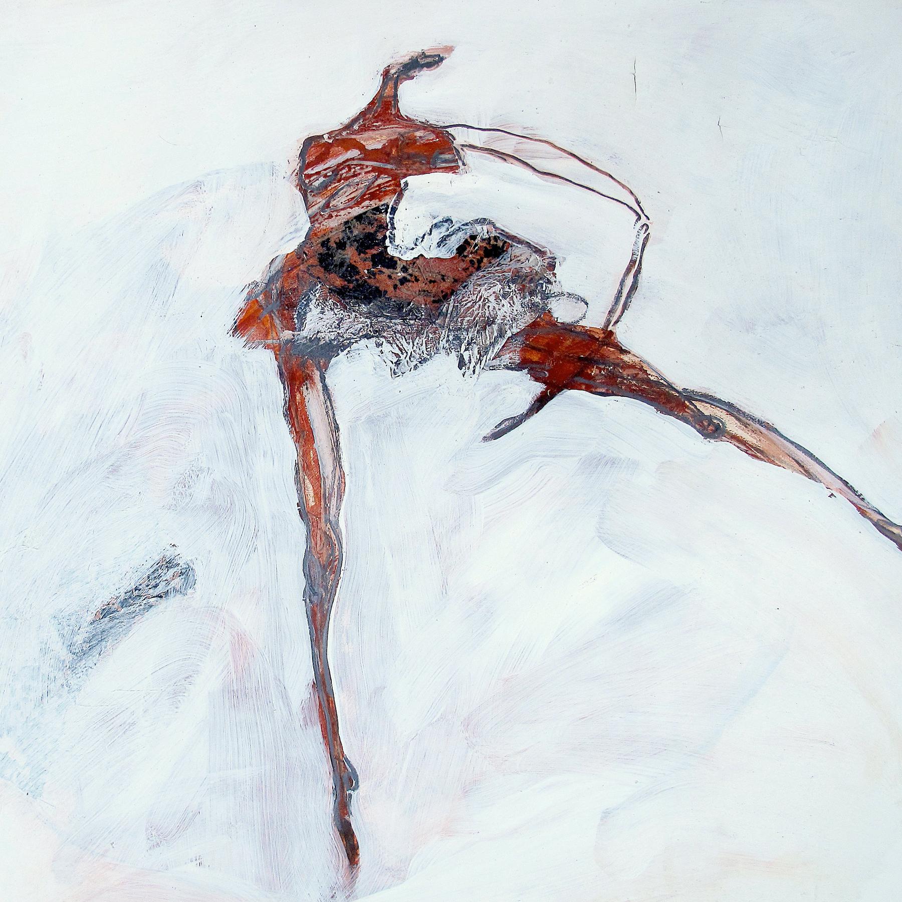 Ballerina III - Expressionist Mixed Media Art by Chrissy Dolan Terrasi