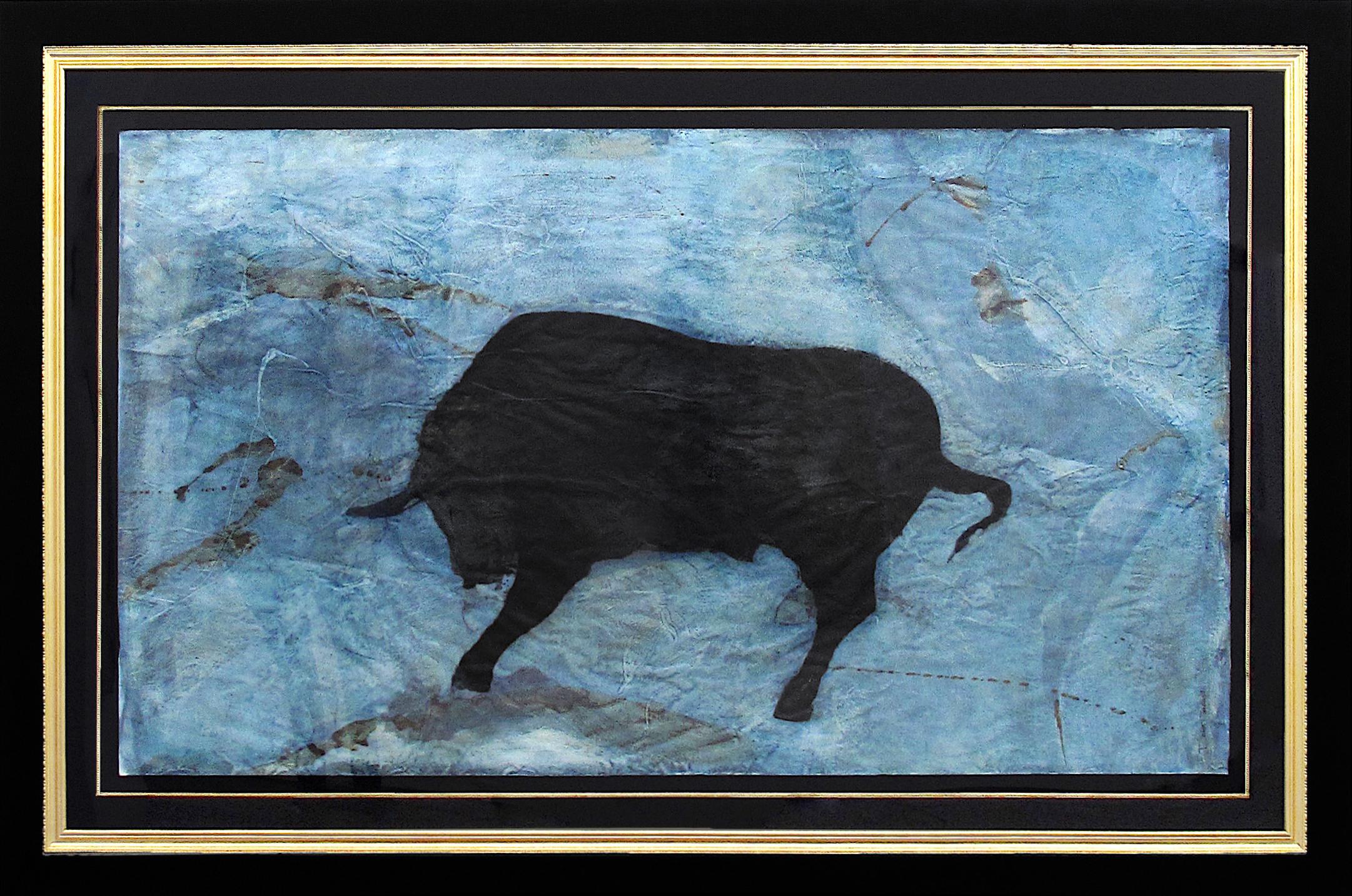 Toro Azul (Blue Bull) - Painting by Chrissy Dolan Terrasi