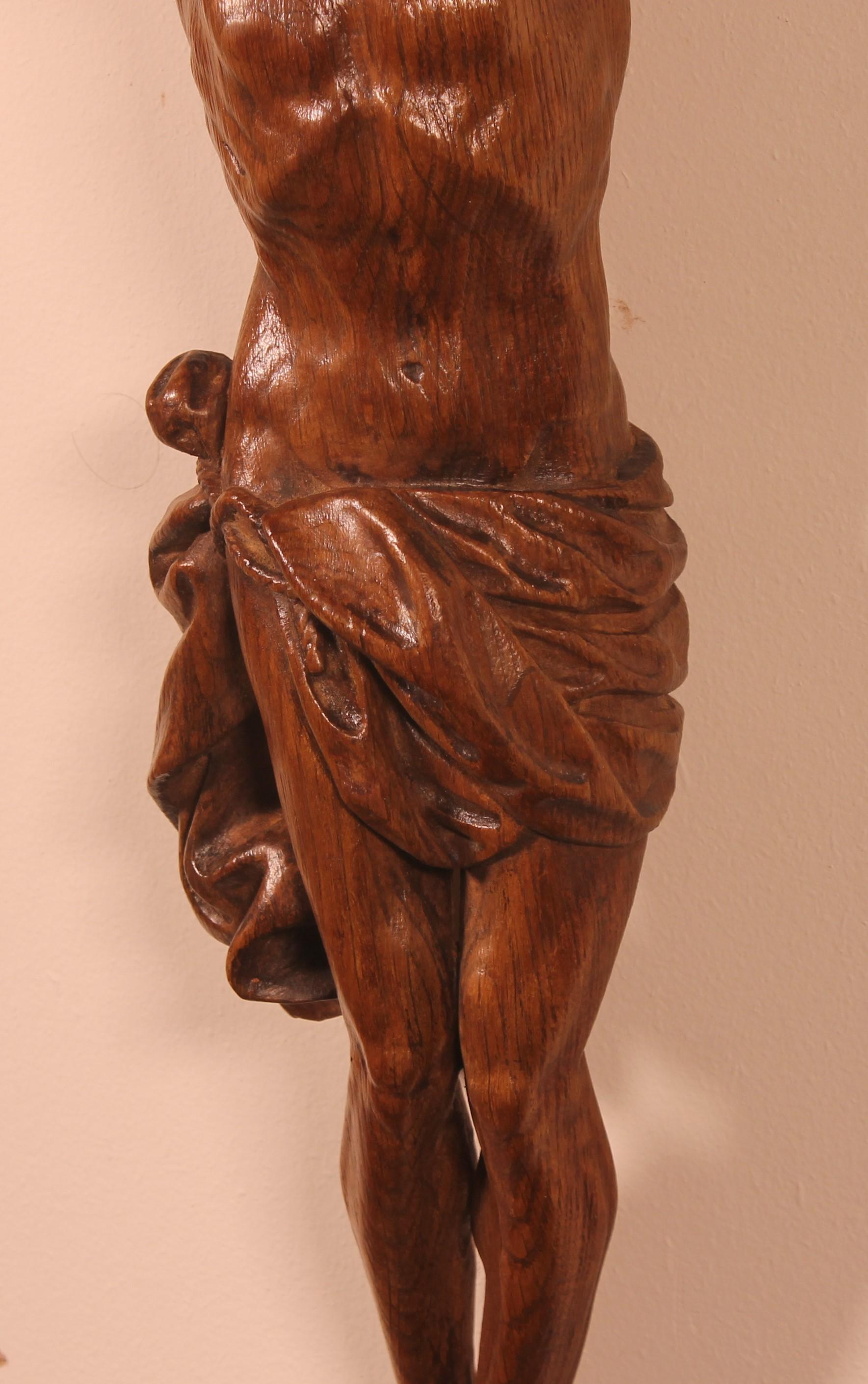 Christ 18 ° Century in Oak, France For Sale 3