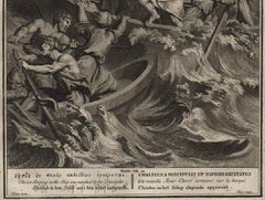 Christ Asleep on the Boat, 1728 Framed Engraving Religious