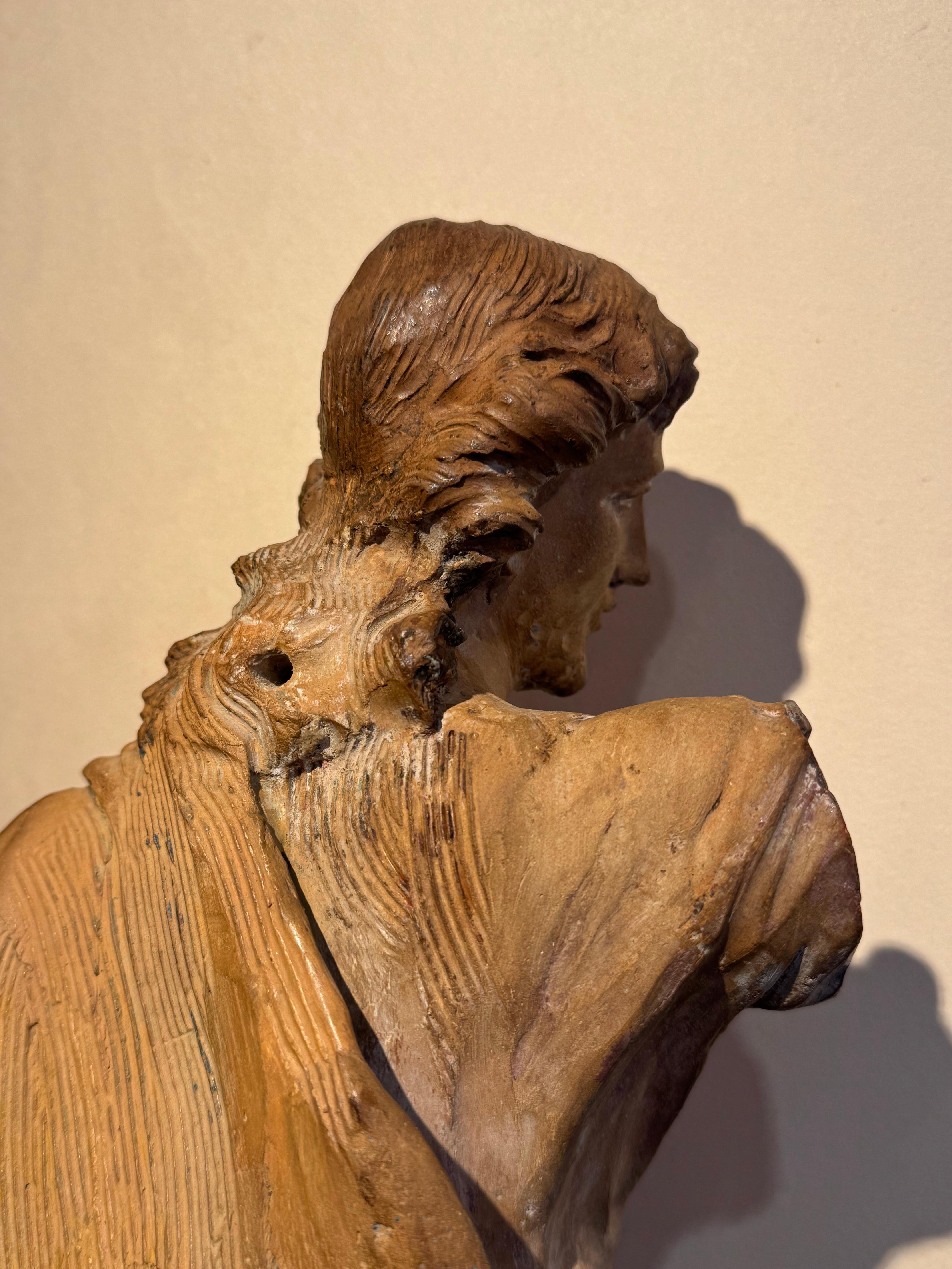 Christ blessing - A large original terracotta, France 18th century For Sale 1