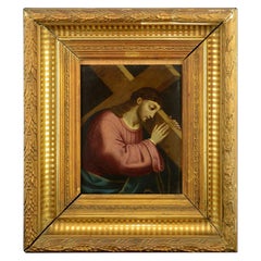 Christ Carrying the Cross, Oil on Copper, 17th Century