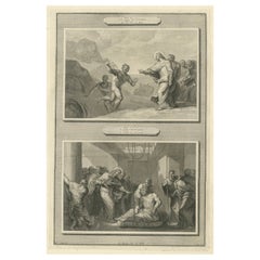Christ Healing the Possessed and the Paralytic – Antique Biblical Print, c.1700
