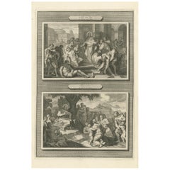 Christ Healing the Sick and Preaching the Sermon on the Mount, P. Mortier, 1700