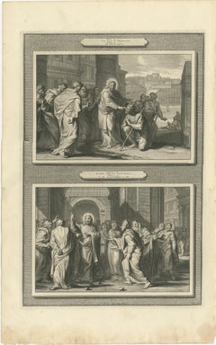 Christ Heals the Man Born Blind & The Woman Taken in Adultery, ca. 1700