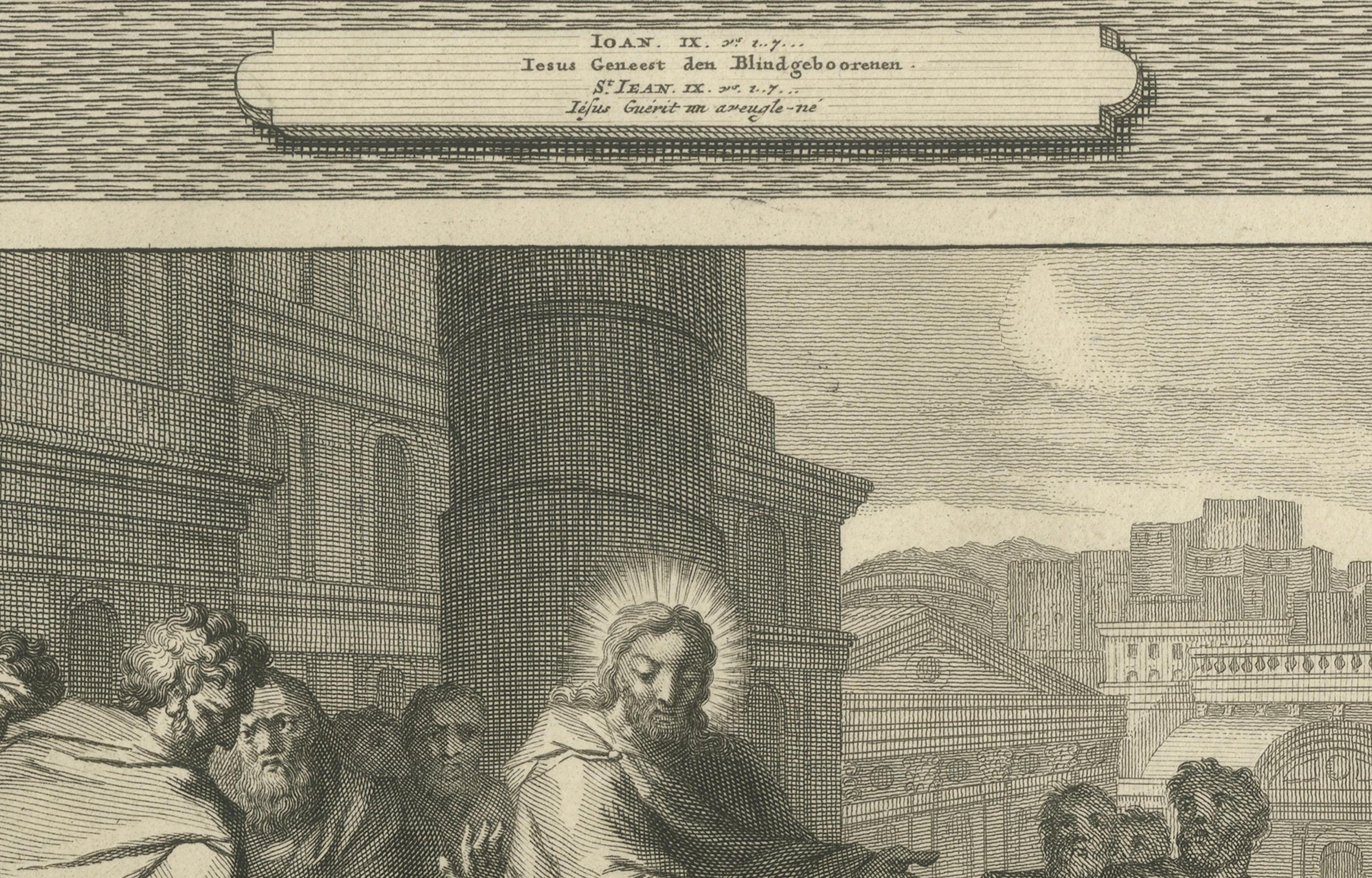 Christus Heal's the Man Born Blind & The Woman Taken in Adultery, ca. 1700 (Frühes 18. Jahrhundert) im Angebot