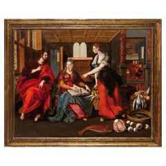 "Christ in the House of Martha and Mary" Oil on panel