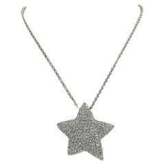 CHRIST - Necklace with pendant set with topaz and diamonds 18k white gold
