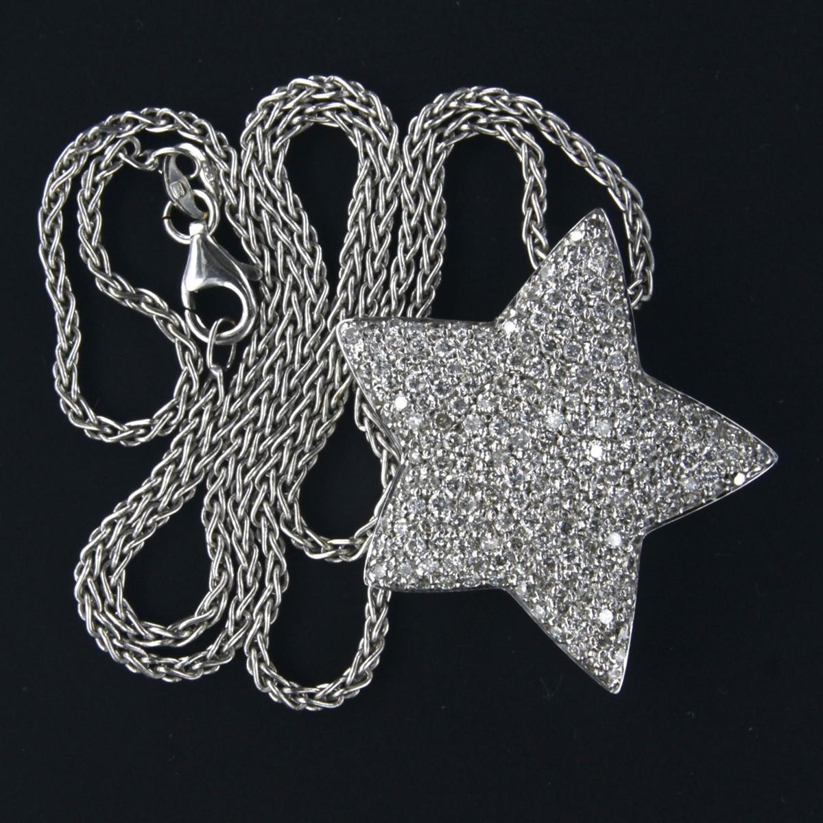 CHRIST - Collar de oro blanco de 18k con colgante engastado con topacio y diamante talla brillante de 2,00 ct - F/G - VS-SI - 45 cm de largo

descripción detallada

la longitud del collar es de 45 cm de largo y 1,7 mm de ancho

el tamaño del