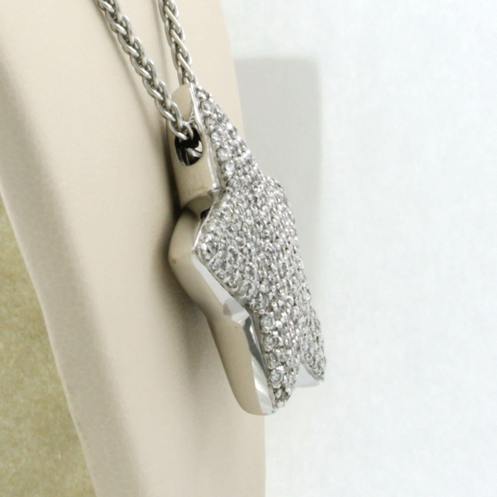 CHRIST - Collar con colgante de topacio y diamantes talla brillante Oro 18k en Excelente estado para la venta en The Hague, ZH