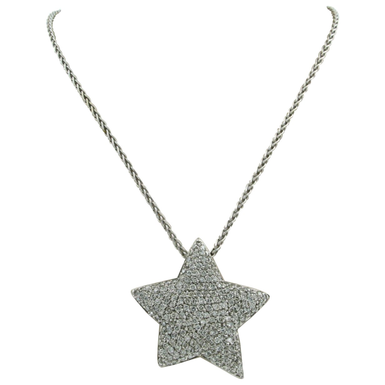 CHRIST - Collar con colgante de topacio y diamantes talla brillante Oro 18k en venta