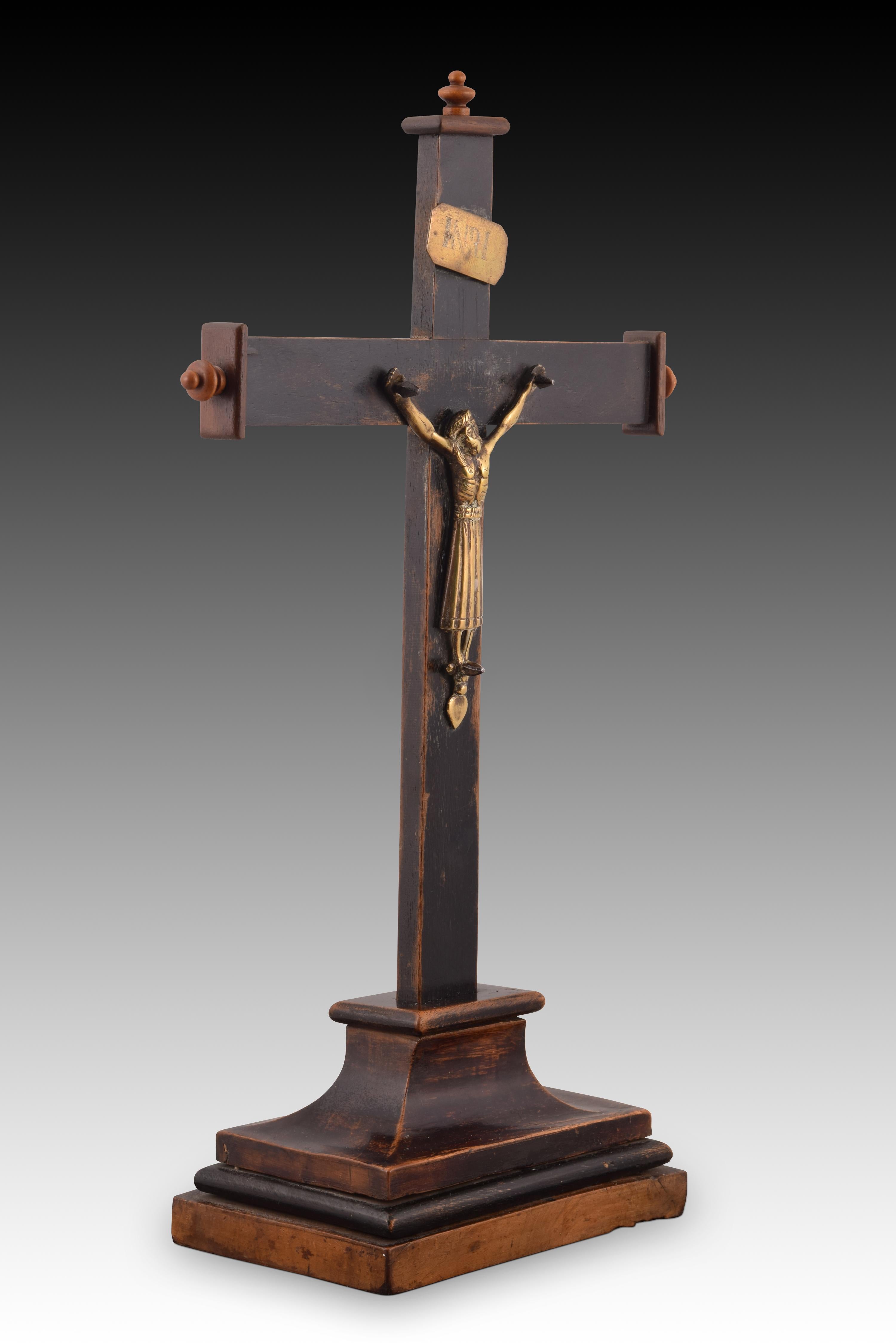 Christus von Burgos. Holz, Metall. Spanische Schule, 19. Jahrhundert.  (Sonstiges) im Angebot