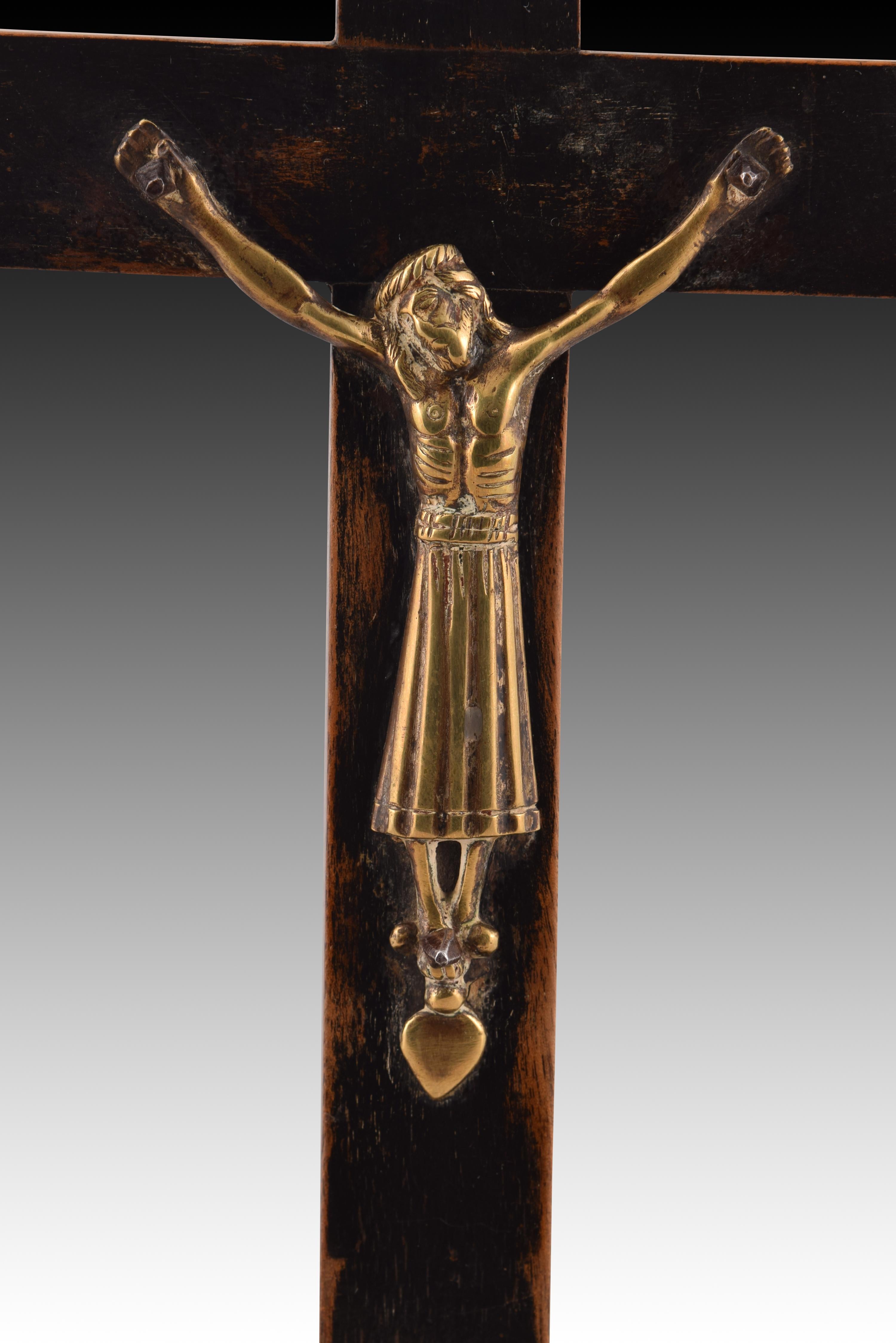 Christus von Burgos. Holz, Metall. Spanische Schule, 19. Jahrhundert.  im Angebot 1
