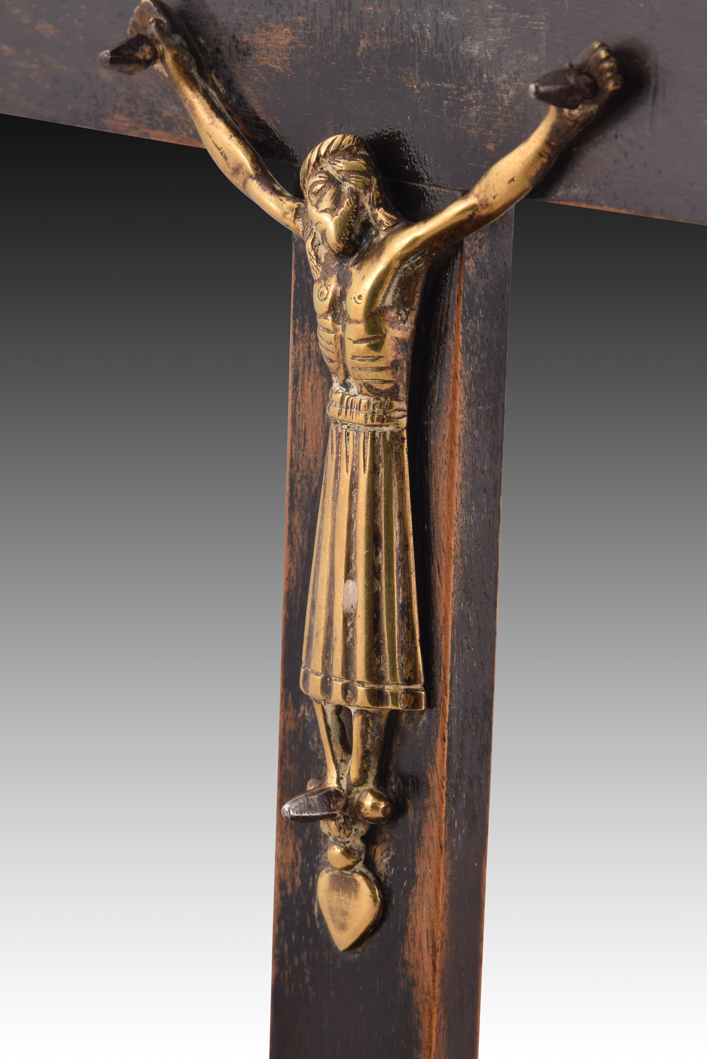 Christus von Burgos. Holz, Metall. Spanische Schule, 19. Jahrhundert.  im Angebot 3