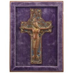 Cristo en cruz, "Corpus Christi", esmalte, cobre, Limoges, s. XII-XIII