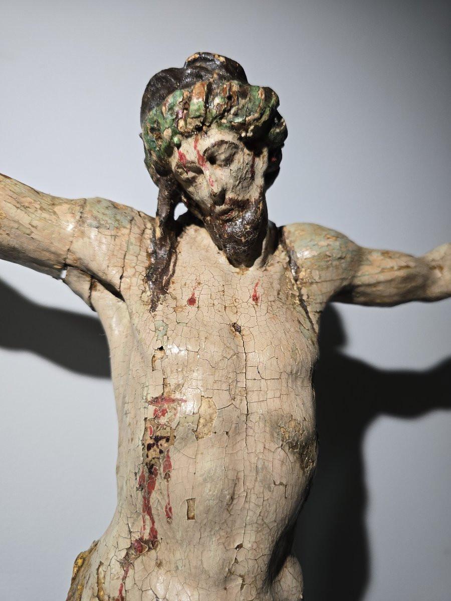 Sculpté à la main Christ en croix - Fin du XVe siècle, La Rioja (Espagne) en vente