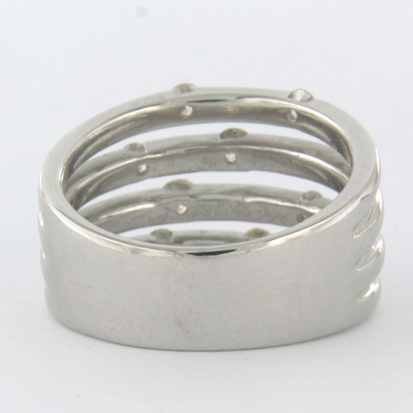Modern CHRIST ring with diamonds 14k white gold For Sale