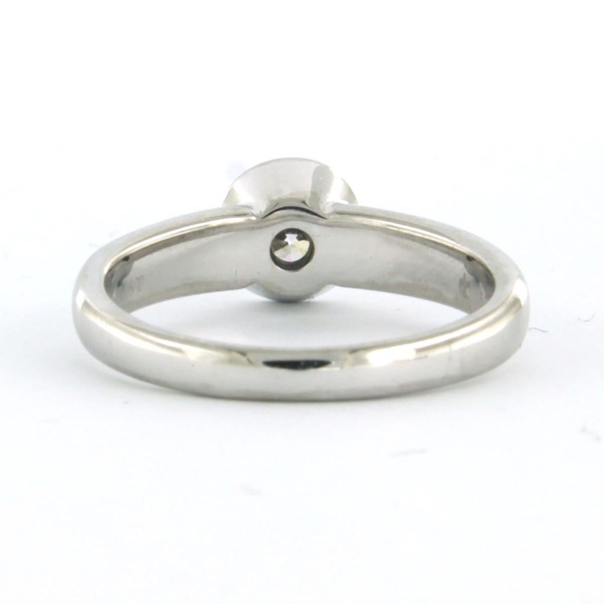 CHRIST - Solitair ring with diamonds 14k white gold In Good Condition For Sale In The Hague, ZH
