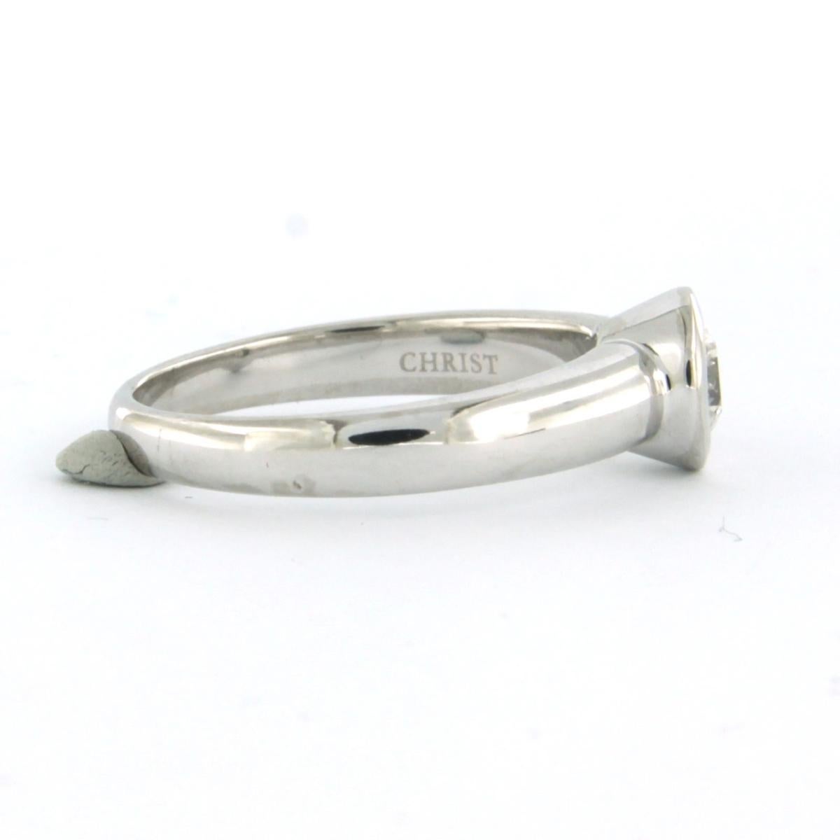 CHRIST - Solitair ring with diamonds 14k white gold 1