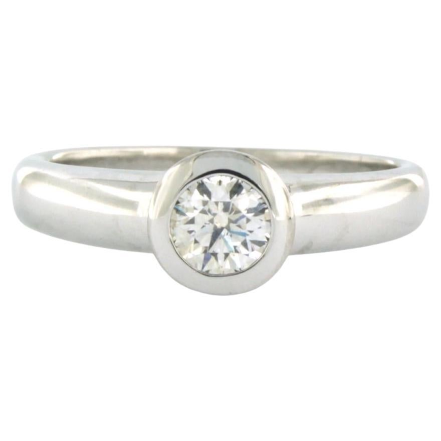 CHRIST - Solitair ring with diamonds 14k white gold For Sale