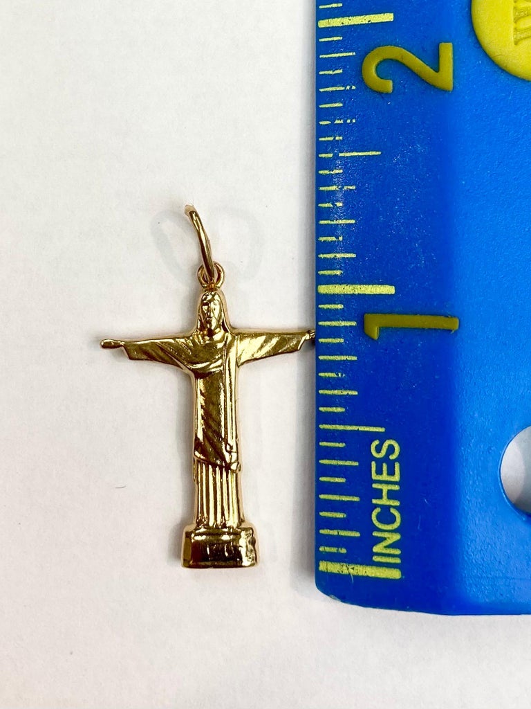 Christ The Redeemer Yellow Gold Charm Pendant at 1stDibs