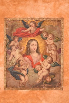 Christ with angels. Possibly Flemish school, 17th century.