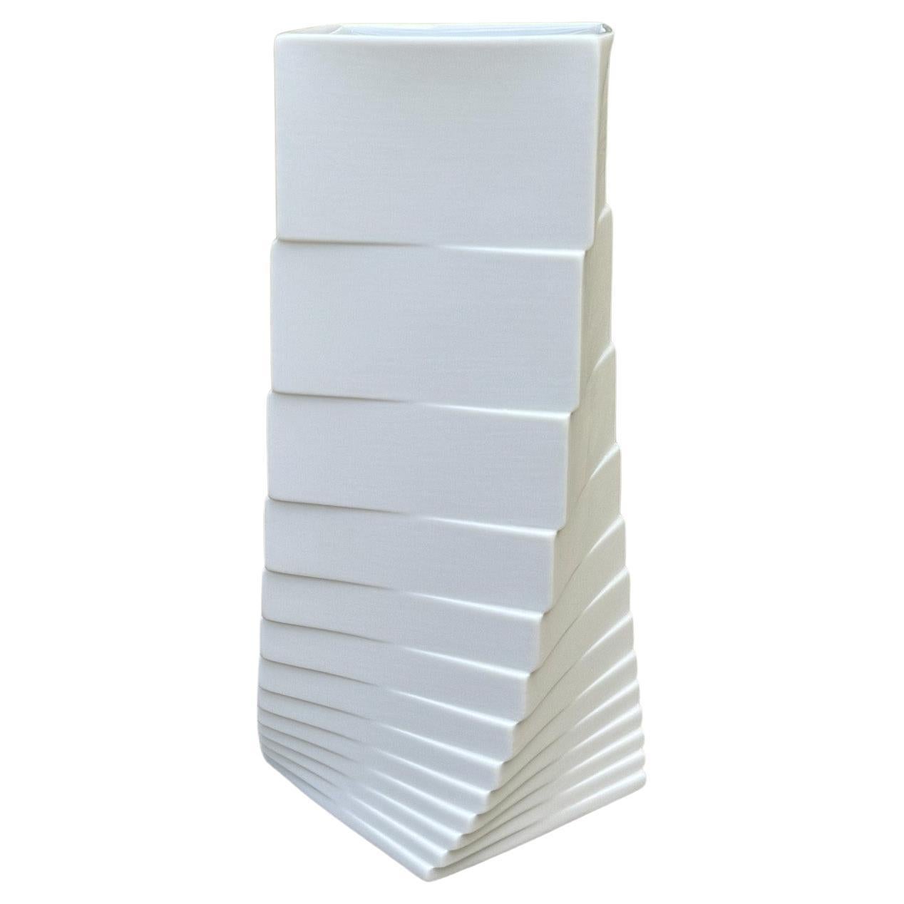 Vase en porcelaine blanc mat Christa Hausler-Goltz pour Rosenthal, Allemagne en vente