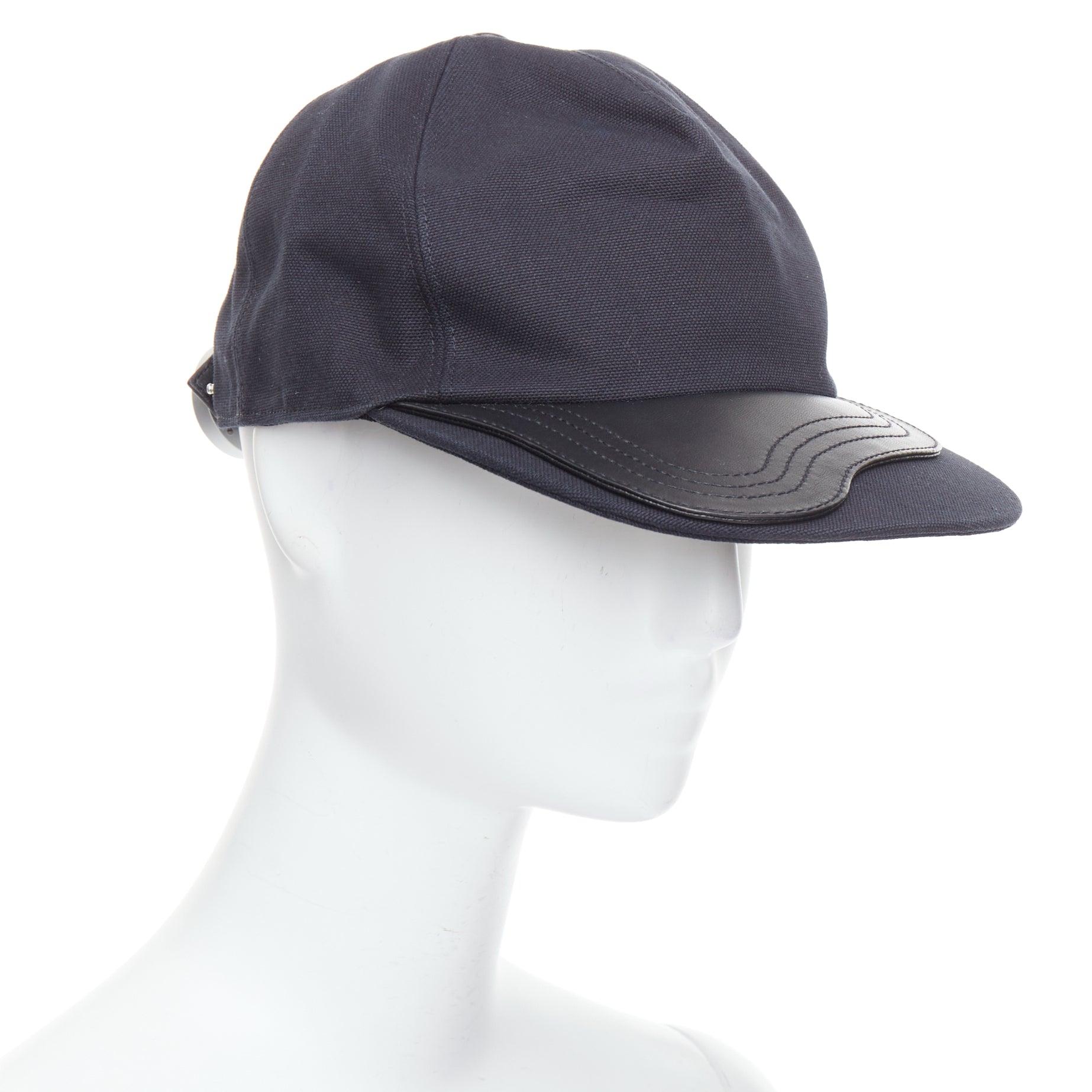Black CHRISTAIN DIOR ALYX STUDIO black saddle leather CD buckle baseball cap