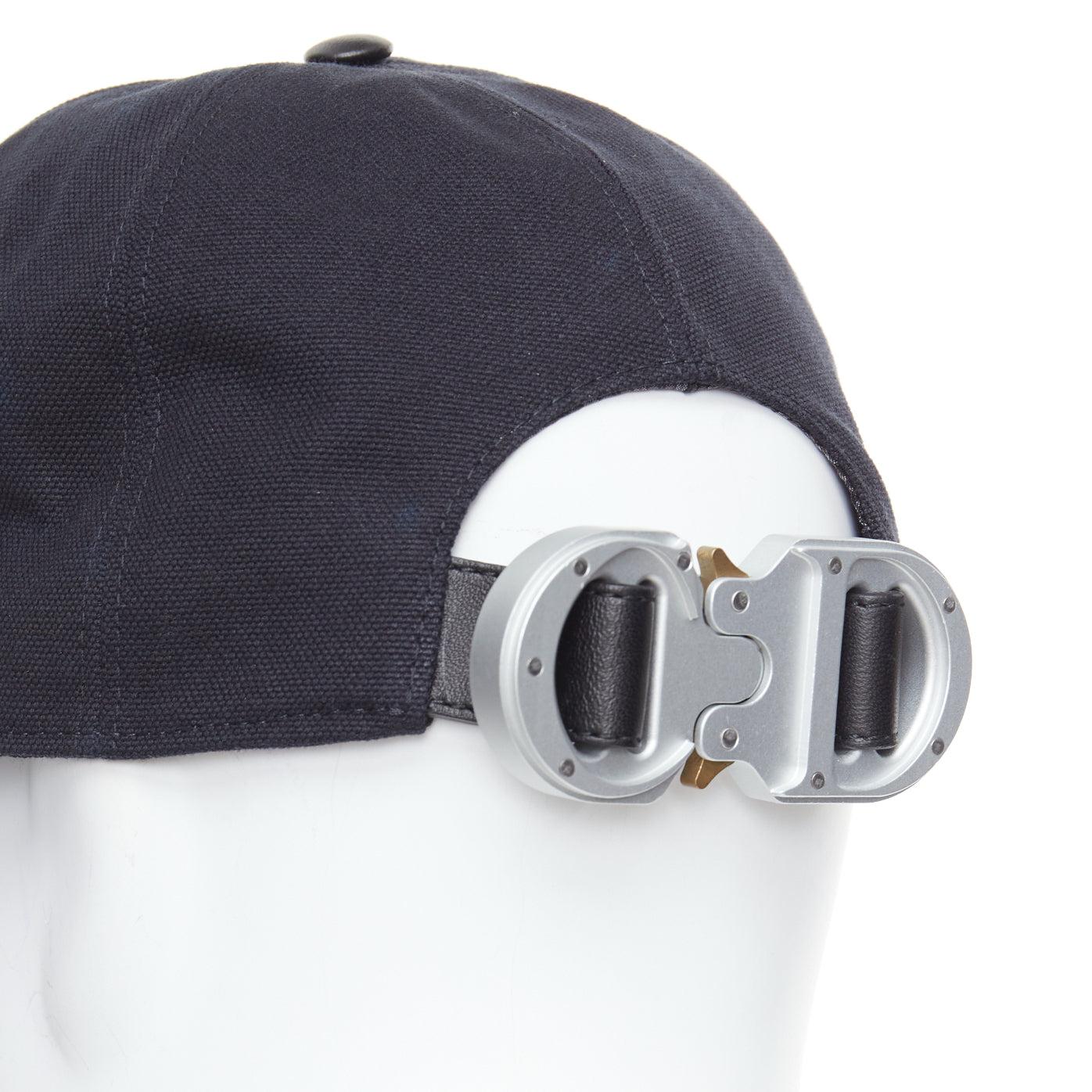 CHRISTAIN DIOR ALYX STUDIO black saddle leather CD buckle baseball cap 1