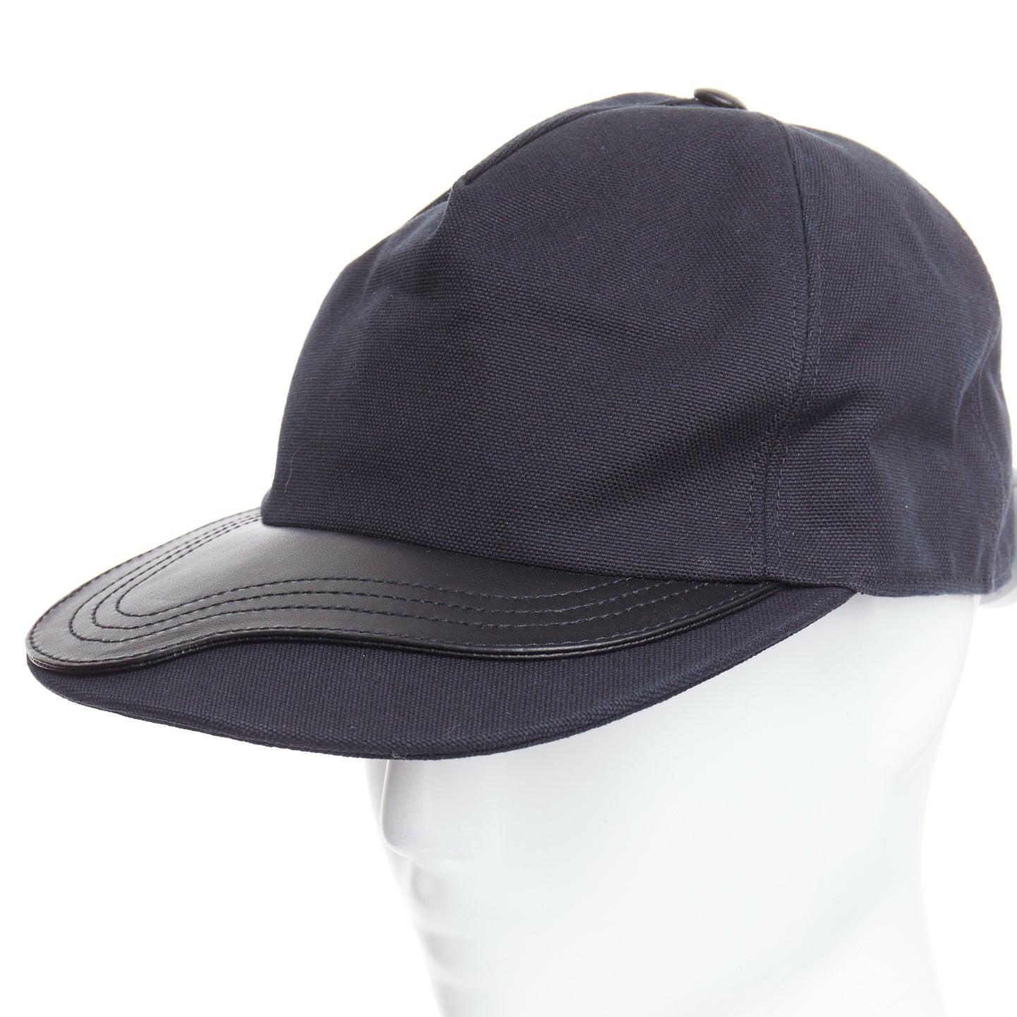 CHRISTAIN DIOR ALYX STUDIO black saddle leather CD buckle baseball cap 2