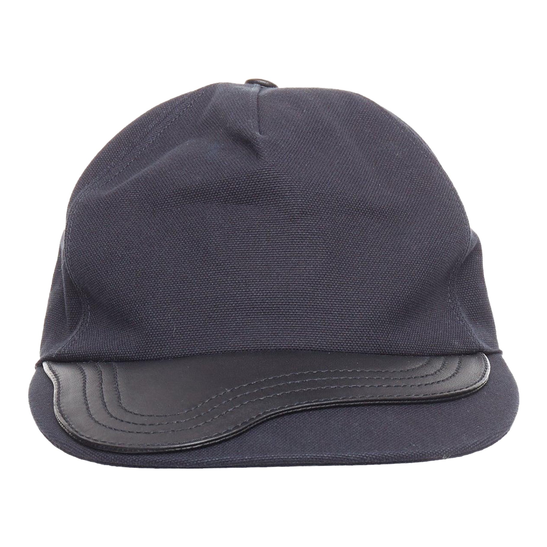 CHRISTAIN DIOR ALYX STUDIO black saddle leather CD buckle baseball cap