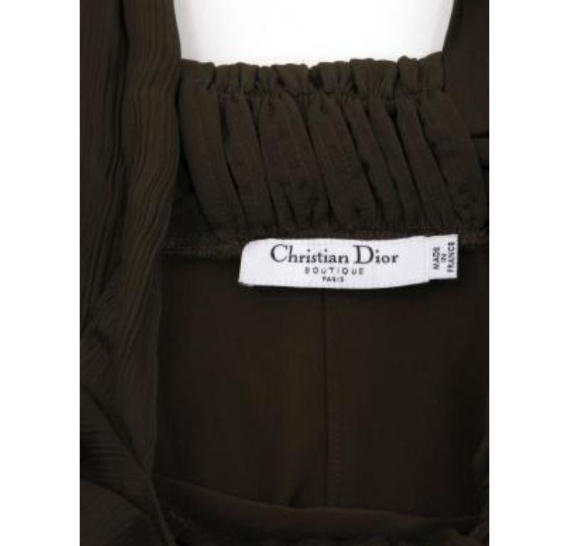 Christain Dior Khaki Green Twist Top For Sale 2