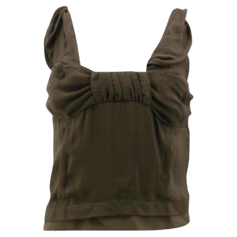 Christain Dior Khaki Green Twist Top For Sale