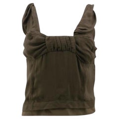 Christain Dior Khaki Green Twist Top
