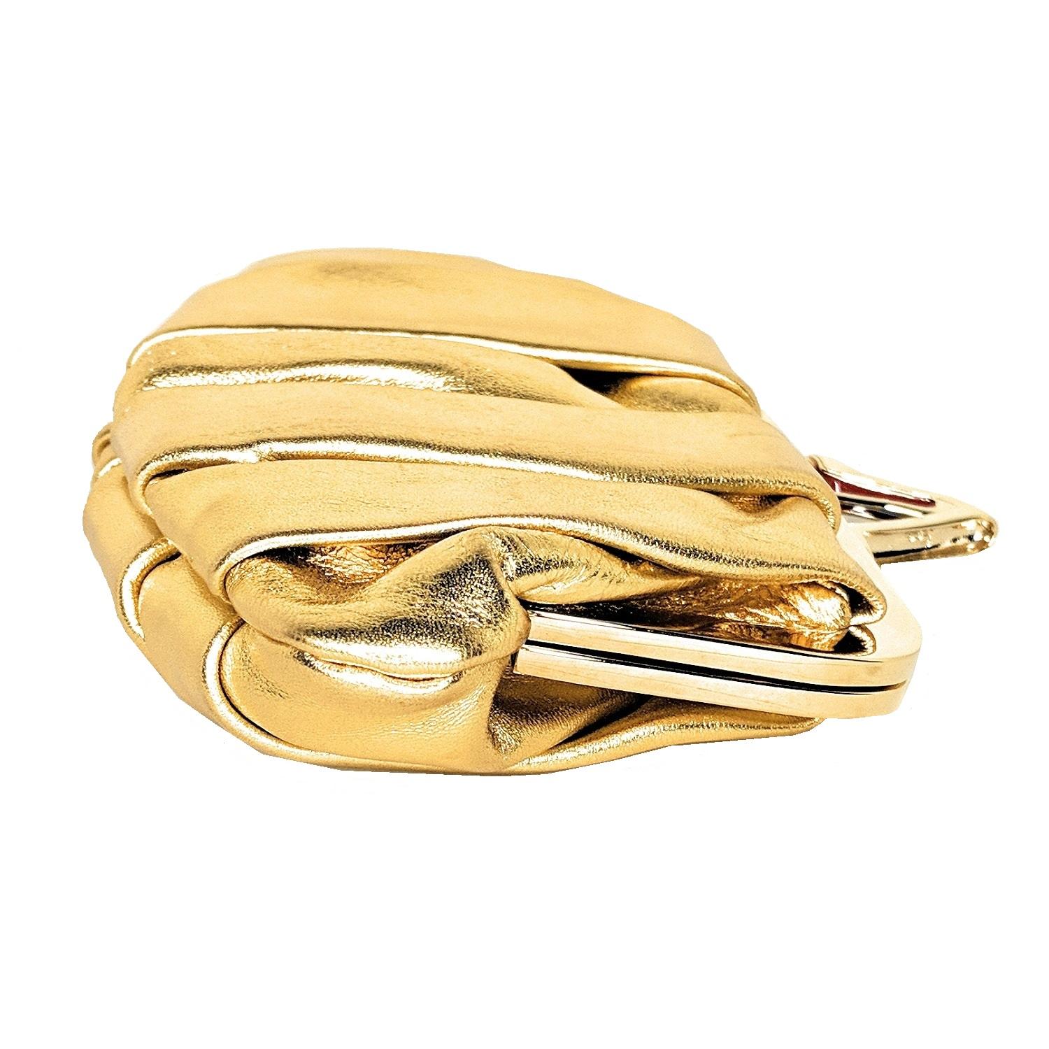 louboutin gold clutch