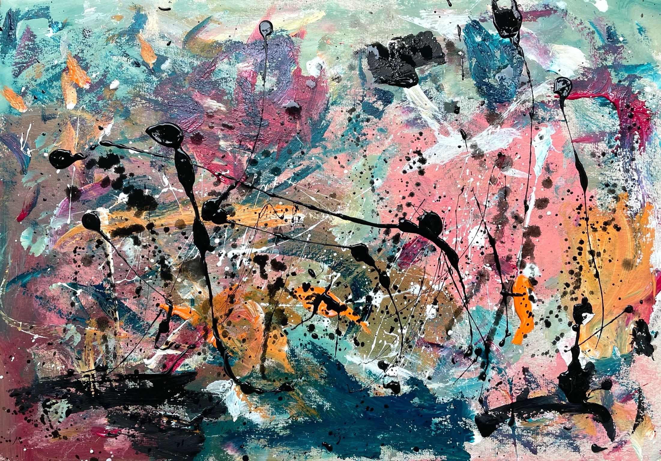 Días asombrosos, Pintura, Acrílico sobre Otro - Painting de Christel Haag
