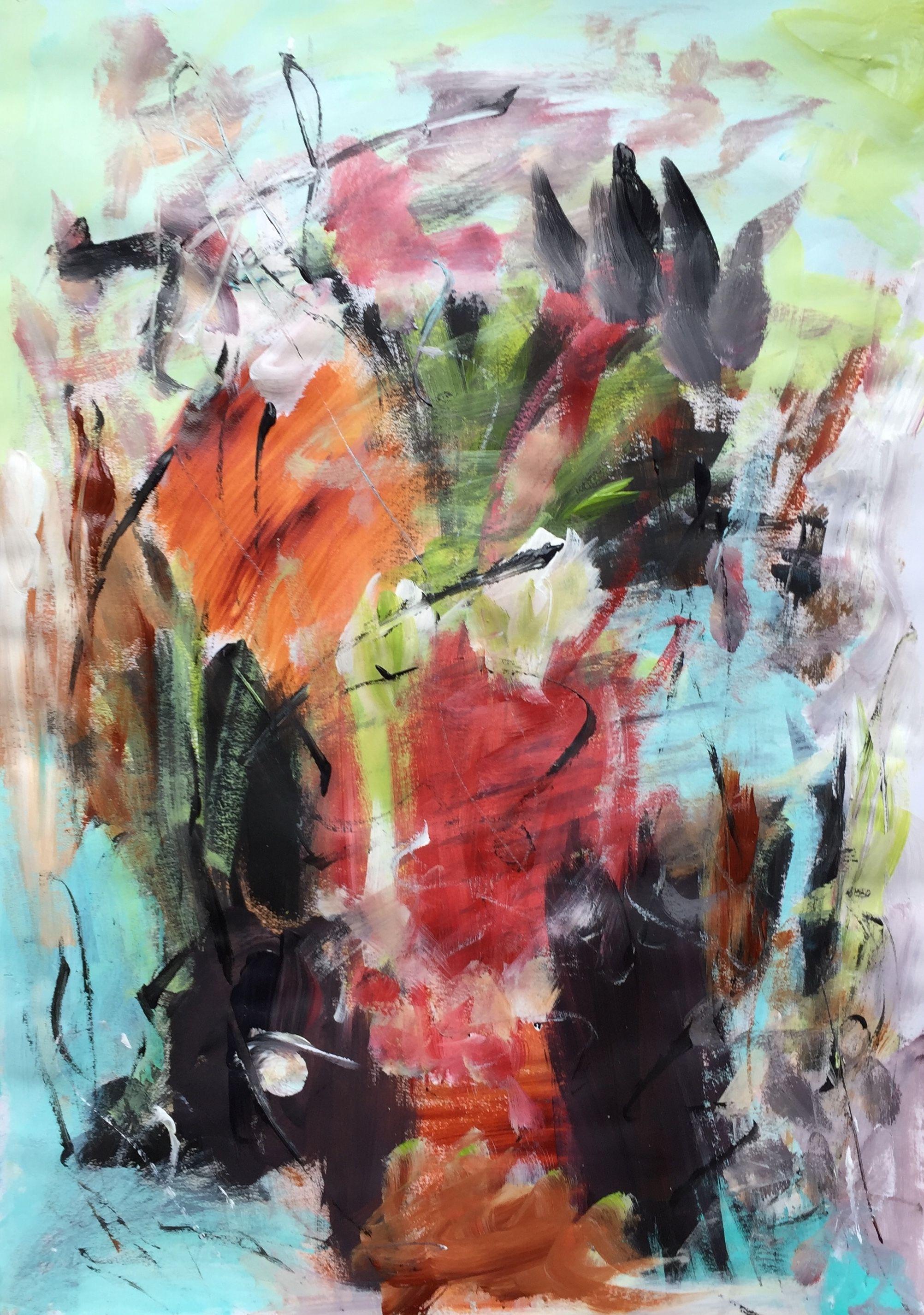 Abstract Painting de Christel Haag - De todos modos, Pintura, Acrílico sobre papel