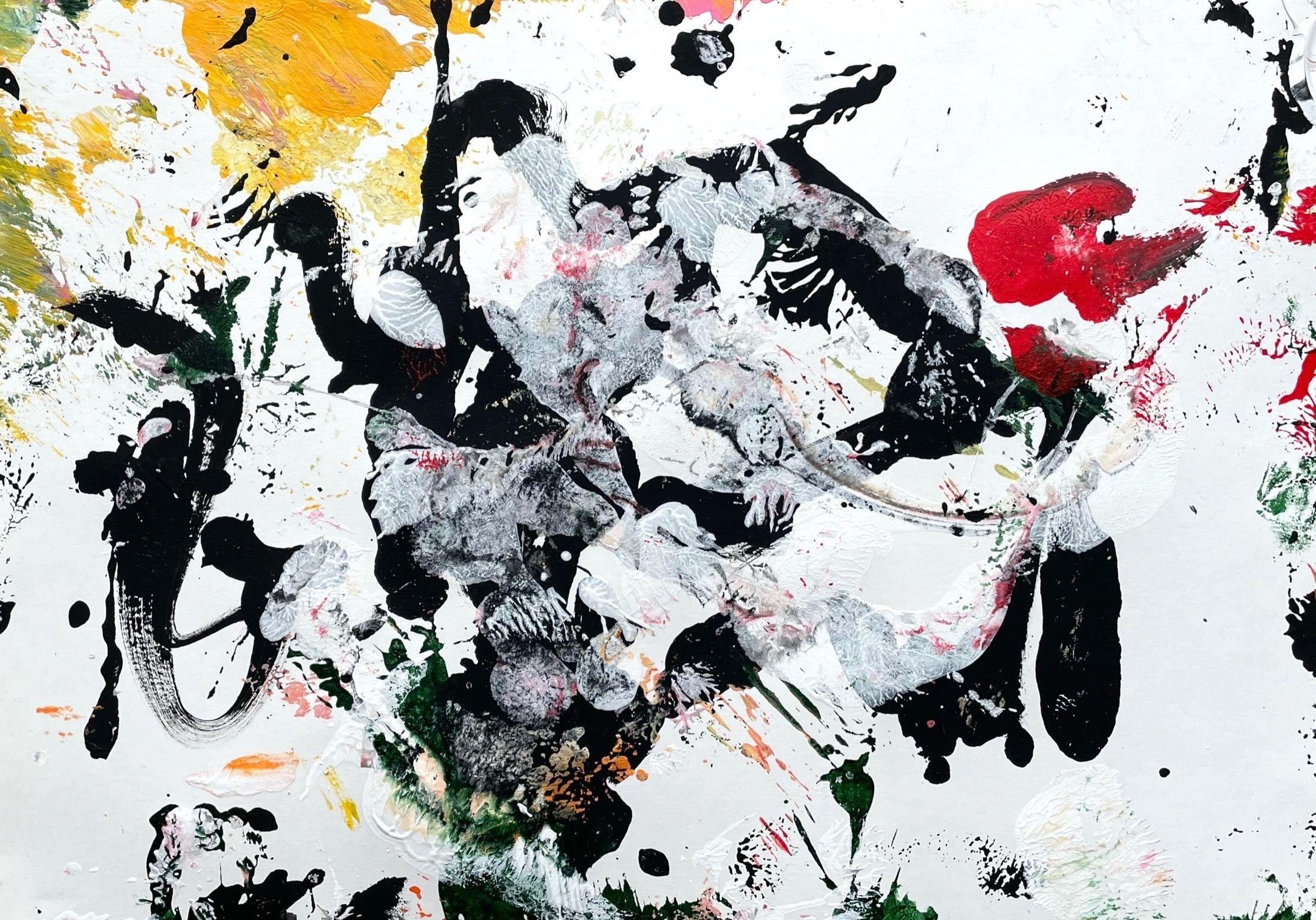 Zwischen, Gemälde, Acryl auf Papier