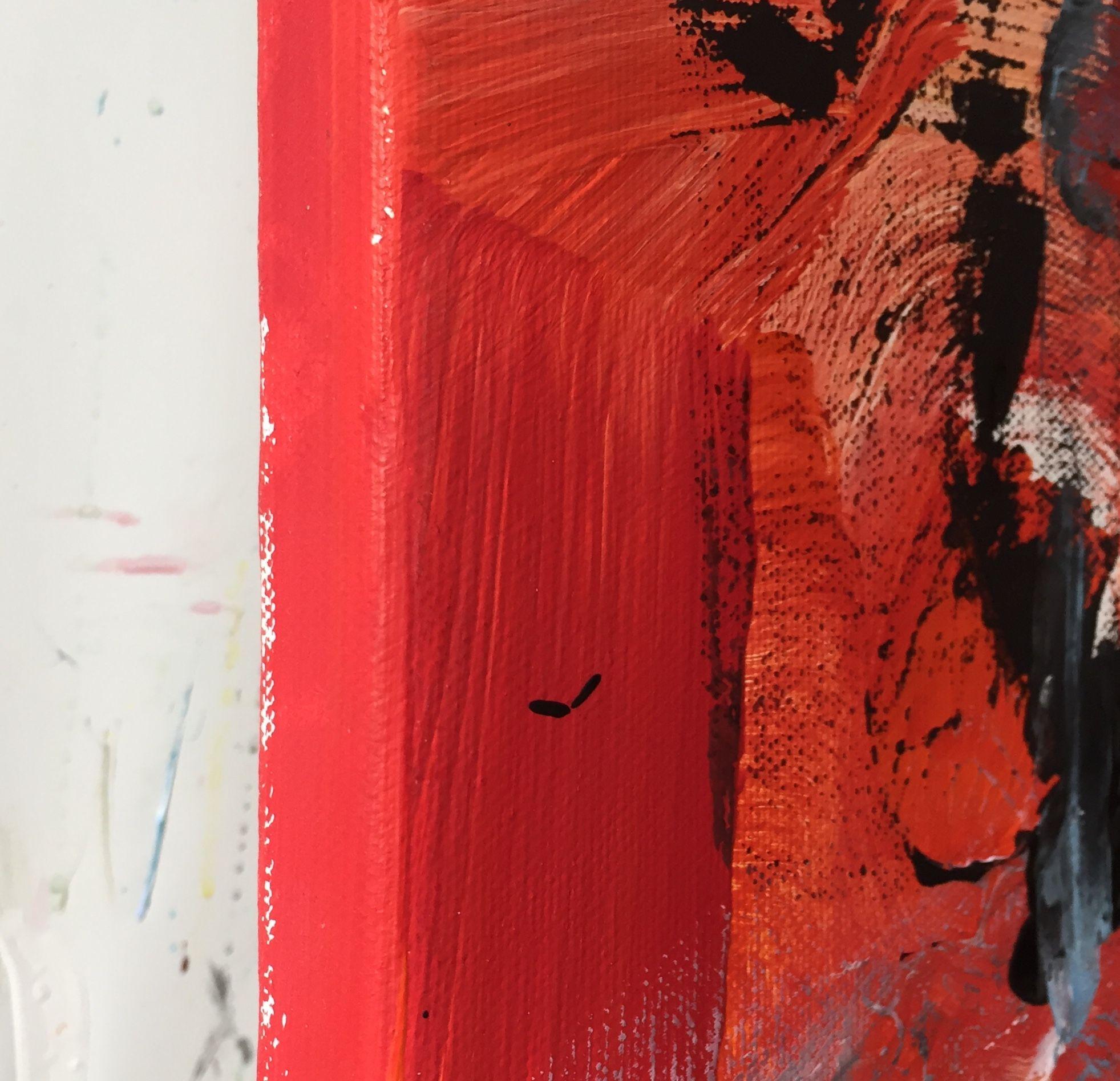 Blick zurck, Gemälde, Acryl auf Leinwand im Angebot 2