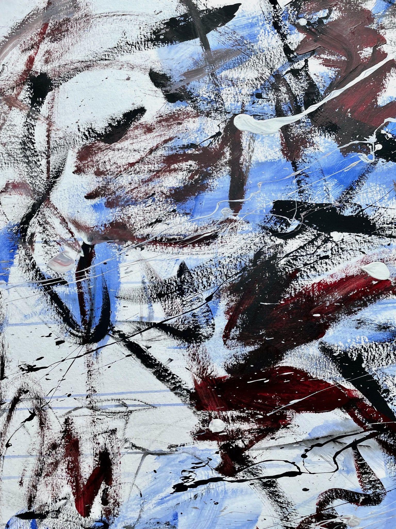 Carta, Pittura, Acrilico su carta in vendita 1