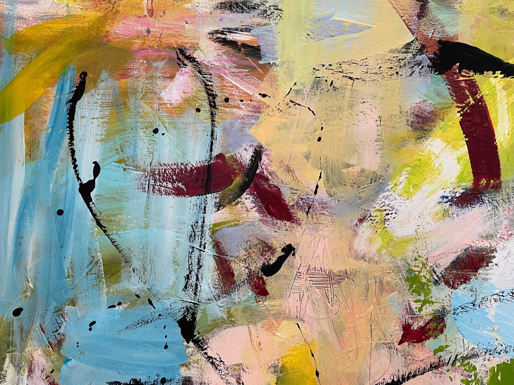 Blumenkinder, Peinture, Acrylique sur Toile en vente 1