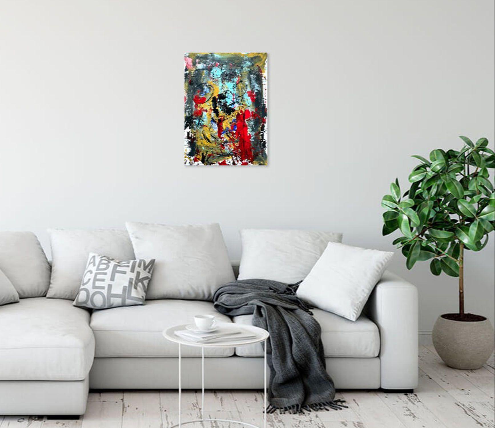 „Born Like This“, Gemälde, Acryl auf Papier im Angebot 2