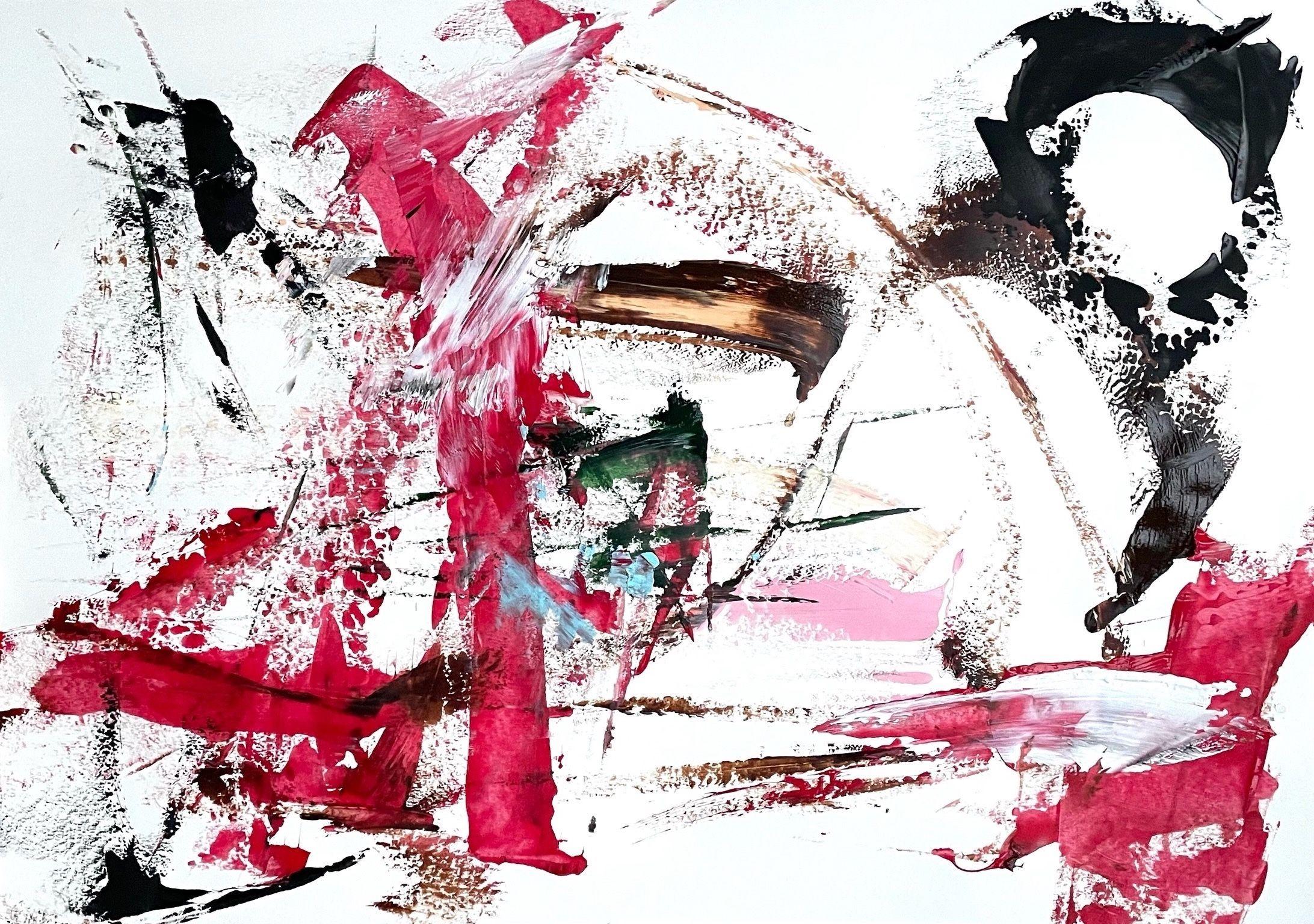 Born To Run, Pittura, Acrilico su carta - Painting di Christel Haag
