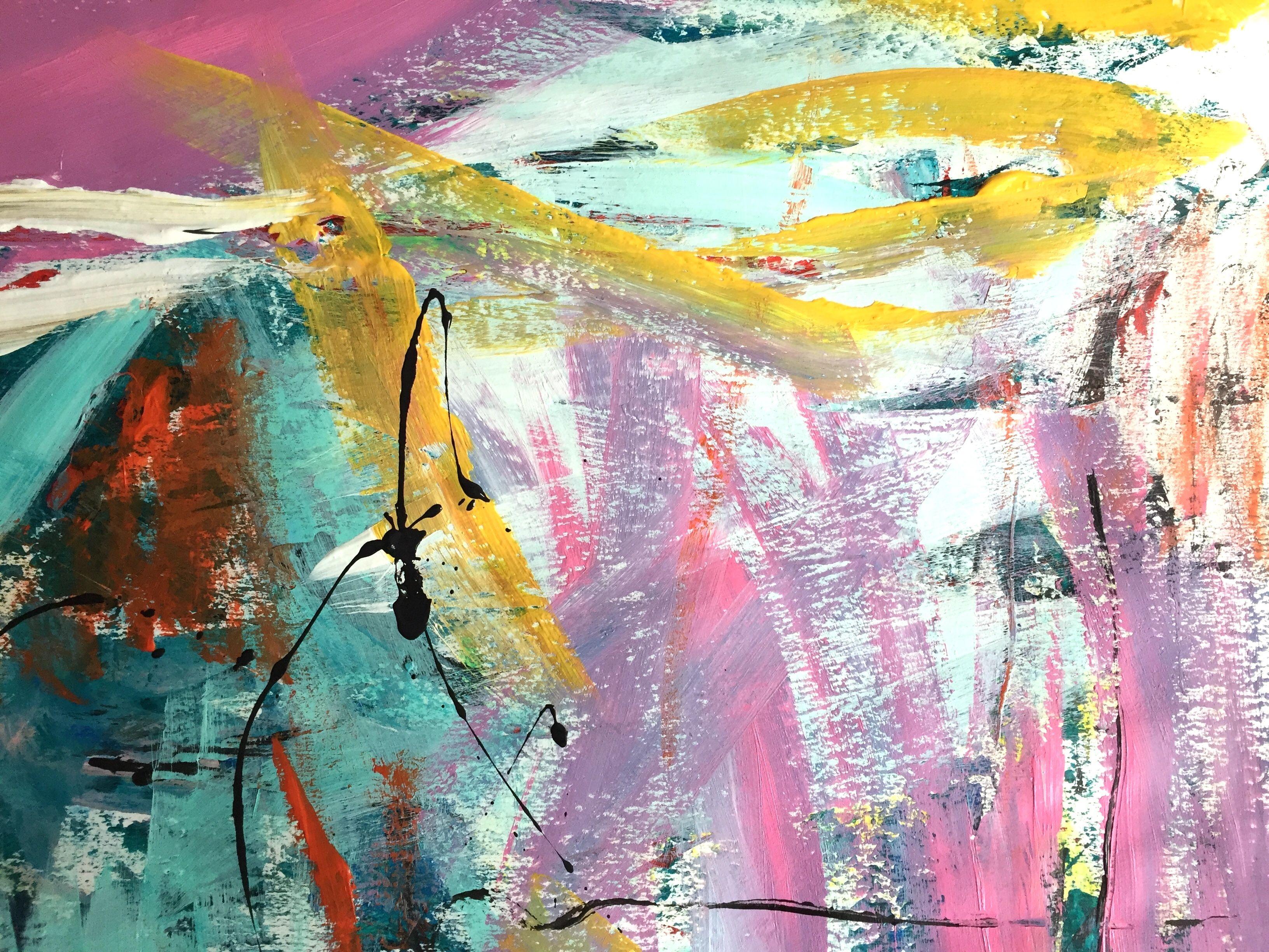 Vicino al sentiero, Pittura, Acrilico su carta - Painting di Christel Haag