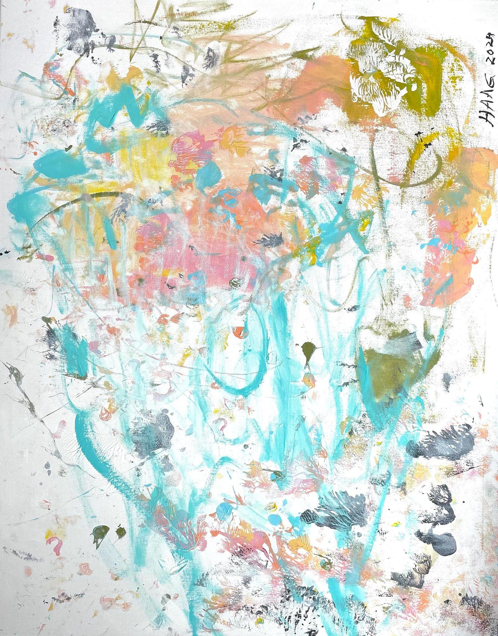 Cloud Cuckoo Land, Pittura, Acrilico su tela - Painting di Christel Haag