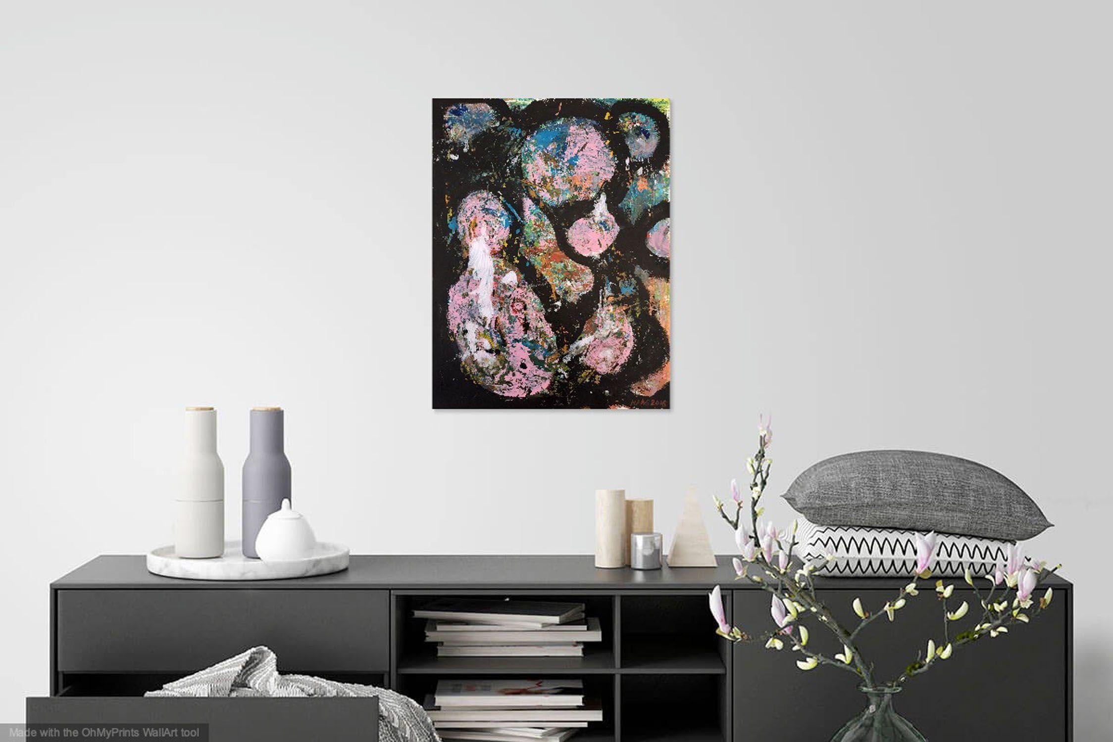 Composizione, Pittura, Acrilico su carta - Painting di Christel Haag